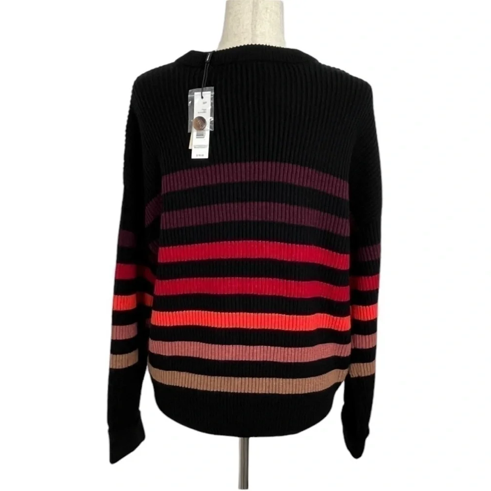 Tahari Long Sleeve Crew Neck Fall Sweater. Multi Color. Size Small P. #593 NWT - Picture 4 of 9